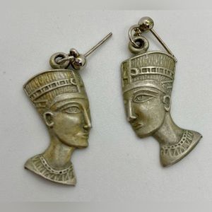 Vintage Nefertiti bust earrings